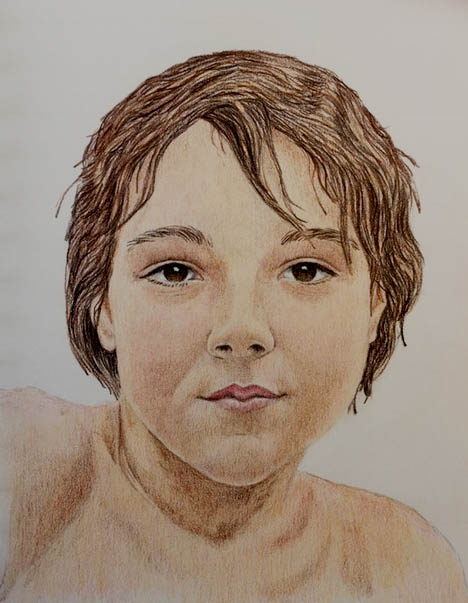 Pencil portait of a young boy
